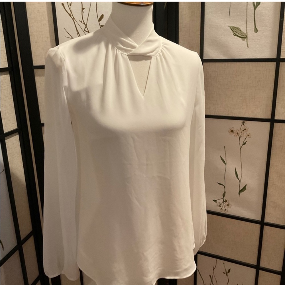 Twist neck blouse